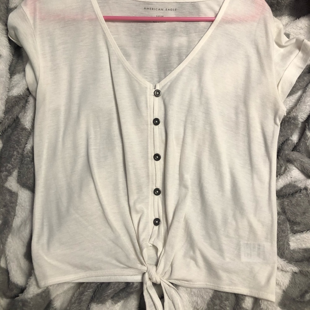 american eagle white shirt
